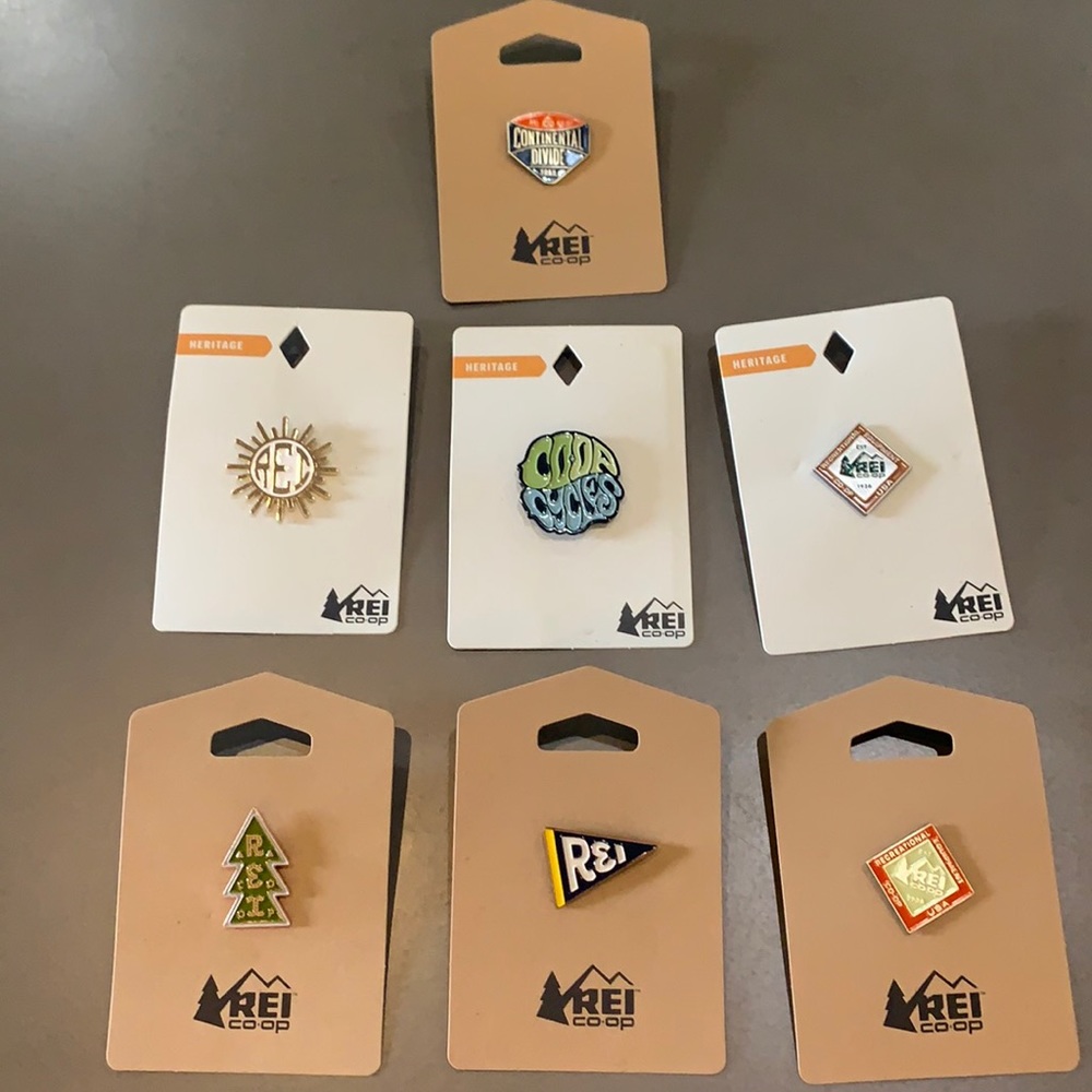 REI Enamel Pins, pick any 3, NEW Free Shipping